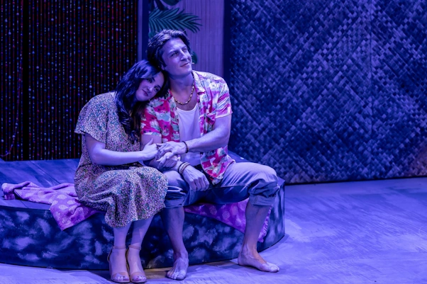 Brian Acker ('Tully') and Kate McQuillan ('Rachel') in Music Theater Works' 'Escape to Margaritaville'