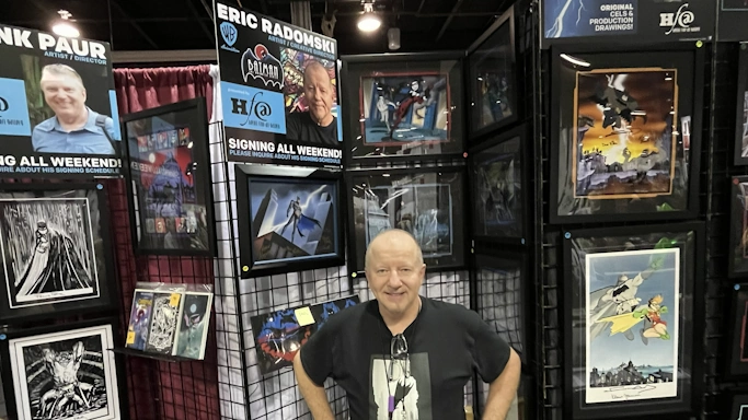 Artist Eric Radomski ('Batman: The Animated Series') at the Heroic Fine Arts booth at FAN EXPO Chicago 2026